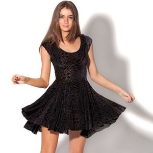 Blackmilk Burned Velvet Evil Cheerleader Dress L